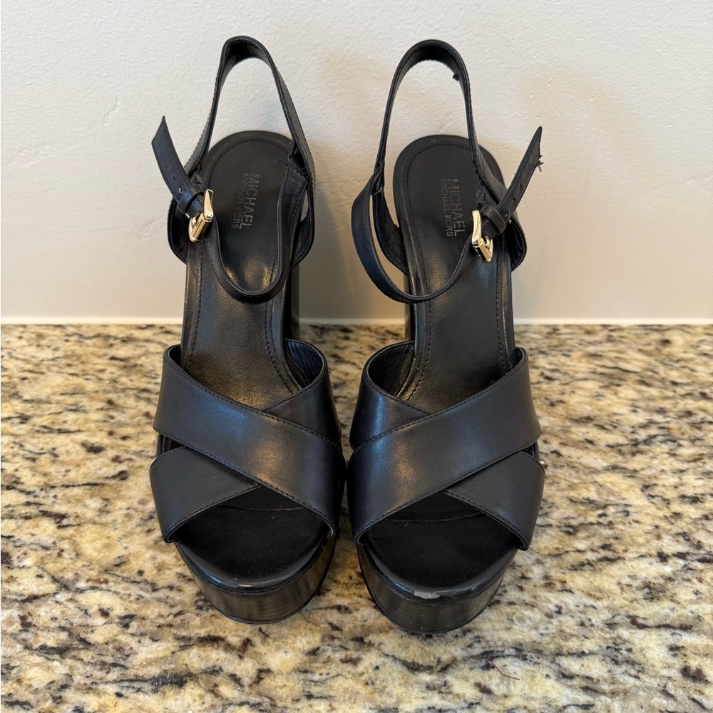 Michael Kors Black Platform Sandals